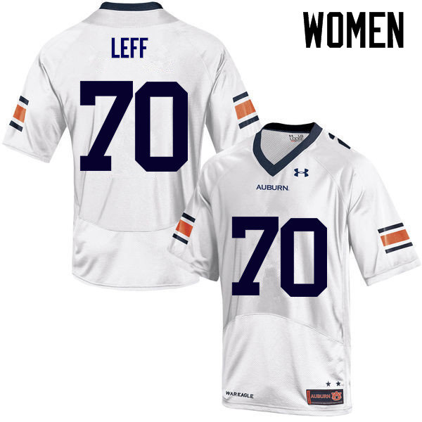 Women Auburn Tigers #70 Robert Leff College Football Jerseys Sale-White - Click Image to Close